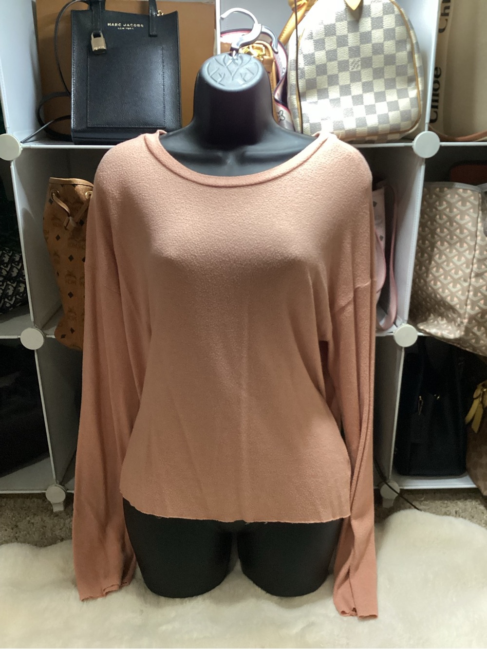 Forever 21 Lightweight Long-Sleeve Crewneck Top